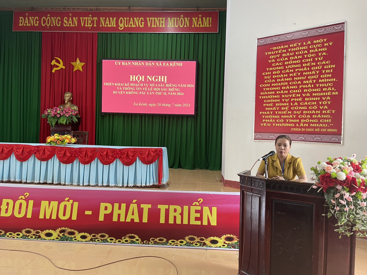 Hội nghị triển khai Kế hoạch Niên vụ Sầu riêng năm 2024 và thông tin Lễ hội sầu riêng huyện Krông Pắc lần thứ II năm 2024